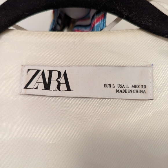 Zara white caps capelet size L - Picture 2 of 5